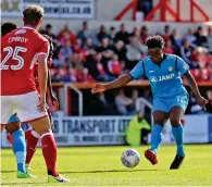  ??  ?? Treble: Shaq Coulthirst seals his hat-trick