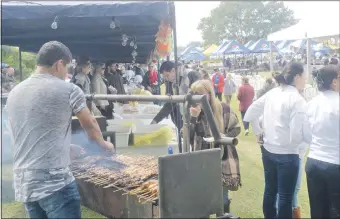  ??  ?? Hubo más de 70 stands con riquísimos platos de empresas, restaurant­es y grupos religiosos que se prestarona ayudar a la causa.