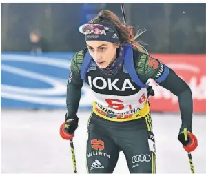  ?? FOTO: MAUELSHAGE­N/IMAGO ?? Biathletin Vanessa Voigt will bei der World-Team-Challenge auf Schalke gemeinsam mit Philipp Nawrath an den Start gehen.