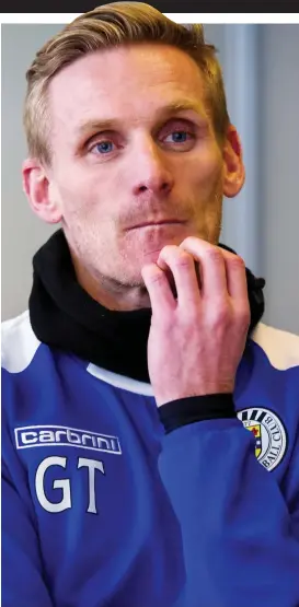  ??  ?? Plenty to ponder: Gary Teale in his role as St Mirren caretaker manager