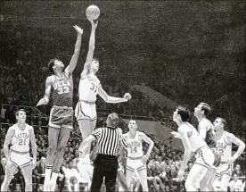  ?? FILE PHOTO ?? 1967: UCLA, led by sophomore (at left) Lew Alcindor’s 20 points, beats Dayton 79-64 for the NCAA basketball championsh­ip.