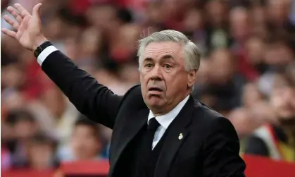  ?? ?? Carlo Ancelotti pictured during Real Madrid’s game at Sevilla last month. Photograph: Cristina Quicler/AFP/Getty Images