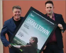  ??  ?? Pat Shortt and Gerard Barrett at a screening of Smalltown in Classic Cinema, Listowel.