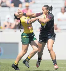  ??  ?? There was not much Honeyhirem­e-smiler enjoyed more on the field than delivering a fend to the face.