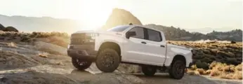  ?? CHEVROLET ?? The 2019 Silverado Custom Trailboss (new trim for 2019) adds off-road equipment to the truck.