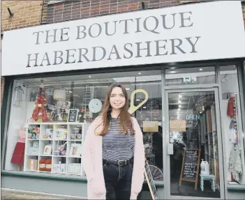  ??  ?? LOOKING GREAT Jess Hayman, owner of Boutique Haberdashe­ry, also below in her shop