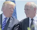  ??  ?? Donald Trump with then Homeland Security Secretary John Kelly