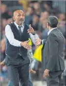  ?? FOTO: PERE PUNTÍ ?? Spalletti saluda a Valverde