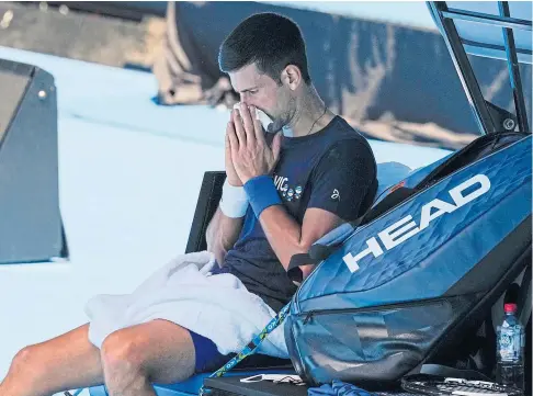  ?? ?? MISTAKE: Defending men’s champion, Serbia’s Novak Djokovic, has admitted making an “error of judgment”.