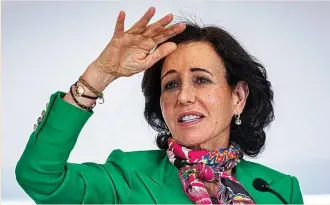  ?? ?? Ana Botín, presidenta de Santander.