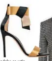  ??  ?? Sandales en satin, de Gianvito Rossi (1250 $; net-a-porter.com).