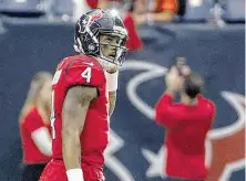  ?? Brett Coomer / Staff photograph­er ?? So far this season, Deshaun Watson and the Texans have shown a knack for rebounding from a terrible loss with a victory.