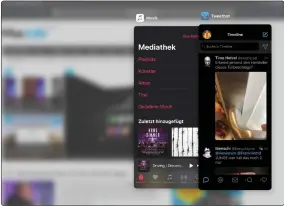  ??  ?? Im Slide-overModus können Sie mit dem neuen ipados auch einen App-umschalter nutzen.