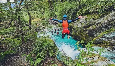  ??  ?? A survey by Tourism New Zealand found the industry outlook for the next six months is pessimisti­c. Queenstown adventure company Canyon Explorers is among operators to have gone into hibernatio­n because of border closures.