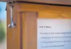  ?? EDDIE MOORE/JOURNAL ?? “Lost in Nature” is one the poems by state prison inmates posted along the IAIA’s Health and Wellness Trail.