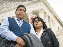  ?? DREW ANGERER/GETTY ?? Jose Hernandez, left, and Beatriz Gonzalez, seen Tuesday, are the stepfather and mother of Nohemi Gonzalez. She was killed in a 2015 terrorist attack in France.