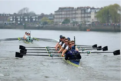  ??  ?? Oarsome endeavour: Oxford takes on Cambridge in last year’s Boat Race