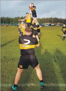  ??  ?? Lochaber win this lineout.