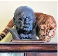  ??  ?? What sells books? Churchill and cats. Jock, the Chartwell feline, with the great man