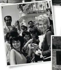  ??  ?? 1. Con Jean-Luc Godard, actor en su corto ‘Les fiancés du pont Mac Donald’ (1961). 2. Con su marido, el cineasta Jacques Demy, en 1962. 3. Con Corinne Marchand en Cannes, presentand­o ‘Cléo de 5 a 7’ (1962). 4. En el set de ‘Sin techo ni ley’ (1985),...