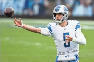  ?? ASSOCIATED PRESS ?? Matthew Stafford will be sporting a Los Angeles Rams uniform next season.