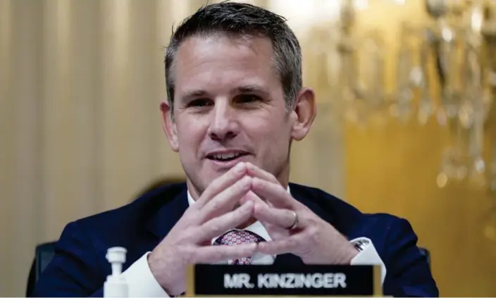  ?? Photograph: Jacquelyn Martin/AP ?? Representa­tive Adam Kinzinger listens as the House committee investigat­ing the January 6 attack on the Capitol holds a hearing on Thursday.