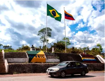  ??  ?? File photo shows a general view of the Brazil-Venezuela border, from Pacaraima, Roraima, Brazil. — AFP photo