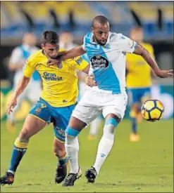  ??  ?? EN LA IDA. El Deportivo ganó con un contundent­e 1-3 a Las Palmas.