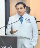  ?? F.E. ?? Daniel Rivera, ministro de Salud Pública, durante el acto de inauguraci­ón.