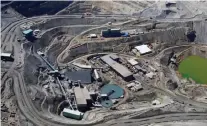  ??  ?? An aerial view of Anglo American’s Los Bronces copper mine at Los Andes in Chile.