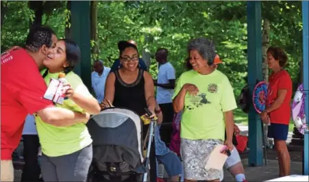  ?? MARIAN DENNIS — DIGITAL FIRST MEDIA ?? Guests enjoyed themselves Saturday at Riverfront Park in Pottstown during the ninth Stop the Drugs Stop the Violence event.
