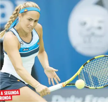  ??  ?? Mónica Puig se enfrentará a la checa Daniela Hantuchova en la segunda ronda. La europea venció ayer 2-1 a la alemana Yanina Wickmayer.