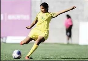  ??  ?? Nabeelah Galant was part of the South African team which finished second at the Cosafa Women’s U17 Championsh­ips in Mauritius last month. PICTURE: SUPPLIED