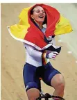  ?? FOTO: VINCENT YU/DPA ?? Bahnradfah­rerin Kristina Vogel hat in ihrer Karriere bereits elf WM-Titel gewonnen.