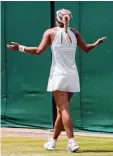  ?? Foto: dpa ?? Abschied von der Nummer eins: Angeli que Kerber bei ihrem Achtelfina­l Aus in Wimbledon.