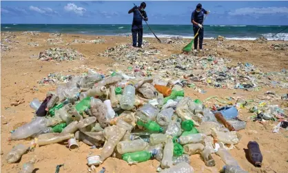  ?? Photograph: Lakruwan Wanniarach­chi/AFP/Getty Images ?? The US is the world’s top plastics waste producer.