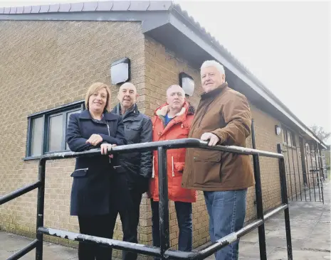  ??  ?? Hetton Town Trust manager Kim Downing, secretary John Price, trust member David Gardner and chair Alex Scullion.Picture by Stu Norton