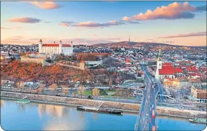  ?? [ Thinkstock/iStock/RudyBalask­o ] ?? Bratislava lässt sich rasch und einfach per Bahn erreichen.