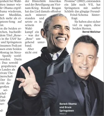  ?? IMAGO (2) ?? Barack Obama und Bruce Springstee­n