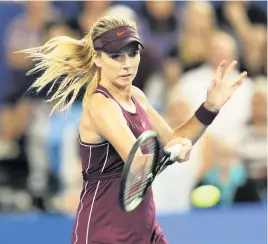  ??  ?? Katie Boulter of Britain plays a shot during her match against Switzerlan­d’s Belinda Bencic at the Hopman Cup. (AP Photo/Trevor Collens)