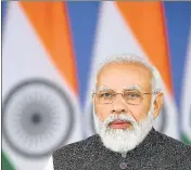  ?? ANI ?? Prime Minister Narendra Modi addresses the country during his “Mann Ki Baat” programme on Saturday.