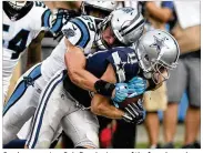  ?? DAVID T. FOSTER III / CHARLOTTE OBSERVER ?? Cowboys receiver Cole Beasley is one of the few playmakers the team has on offense. Beasley had a team-leading seven receptions Sunday.