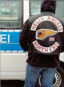  ??  ?? Ein Mitglied des Hells- Angels- Klubs North End. Der deutsche Vereinsprä­sident wurde verurteilt.