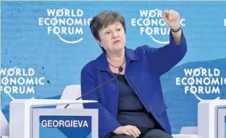  ?? GETTY IMAGES ?? La directora gerente del FMI, Kristalina Georgieva, en el Foro de Davos.