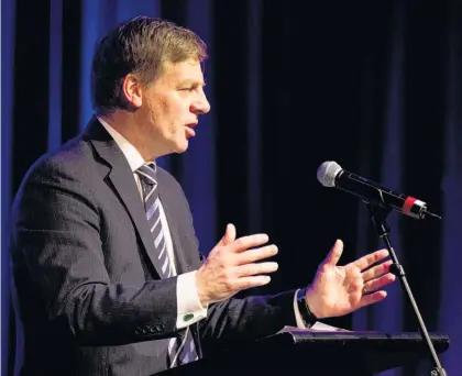  ?? Picture / Jason Oxenham ?? Finance Minister Bill English says New Zealand can play an honest-broker role in the planned Asia Infrastruc­ture Investment Bank.