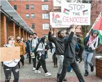  ?? AMY SHORTELL/THE MORNING CALL PHOTOS ?? Concerned citizens, activists and community leaders gather Tuesday at Lehigh University during the rally.