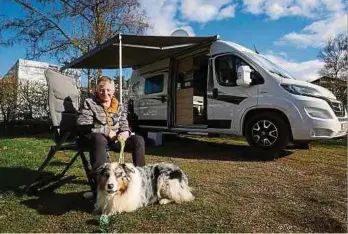  ?? ?? Diese belgische Camperin ist erst seit ein paar Tagen auf dem Galgenberg und genießt die Wanderwege in der Umgebung