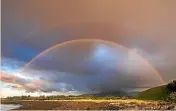  ?? ?? Andy MacDonald first saw a double rainbow, above, before turning to see the supernumer­ary rainbow, right.