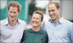  ??  ?? Mary with princes Harry and William during the Invictus Games