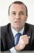  ?? Foto: Kappeler, dpa ?? Der stellvertr­etende CSU Chef Manfred Weber ist gegen Kompromiss­e beim Familienna­chzug.